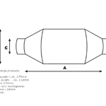 Katalizator Uniwersalny Euro3 2- Płaski Ceramiczny 1200 - 2000ccm