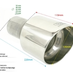 Końcówka Nakładka Ozdobna Tłumika N1-120-1 120mm ULTER