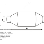 Katalizator Uniwersalny Euro2 3- Płaski Metalowy 1200 - 2000ccm