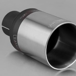 Końcówka Ozdobna Wydechu ZZ 99XS Satyna Buzzer Pojedyncza Okrągła Prosta 90mm.