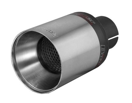 Końcówka Ozdobna Wydechu ZZ 99XS Satyna Buzzer Pojedyncza Okrągła Prosta 90mm.