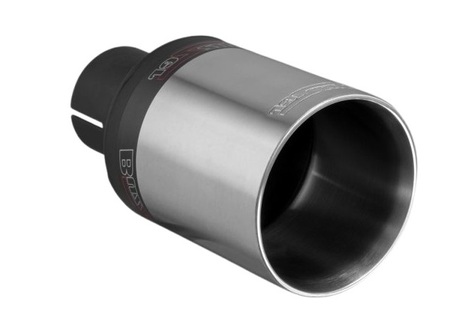 Końcówka Ozdobna Wydechu ZZ 93XS Satyna Buzzer Pojedyncza Okrągła Prosta 90mm.