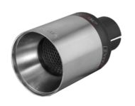 Końcówka Ozdobna Wydechu ZZ 99XS Satyna Buzzer Pojedyncza Okrągła Prosta 90mm.